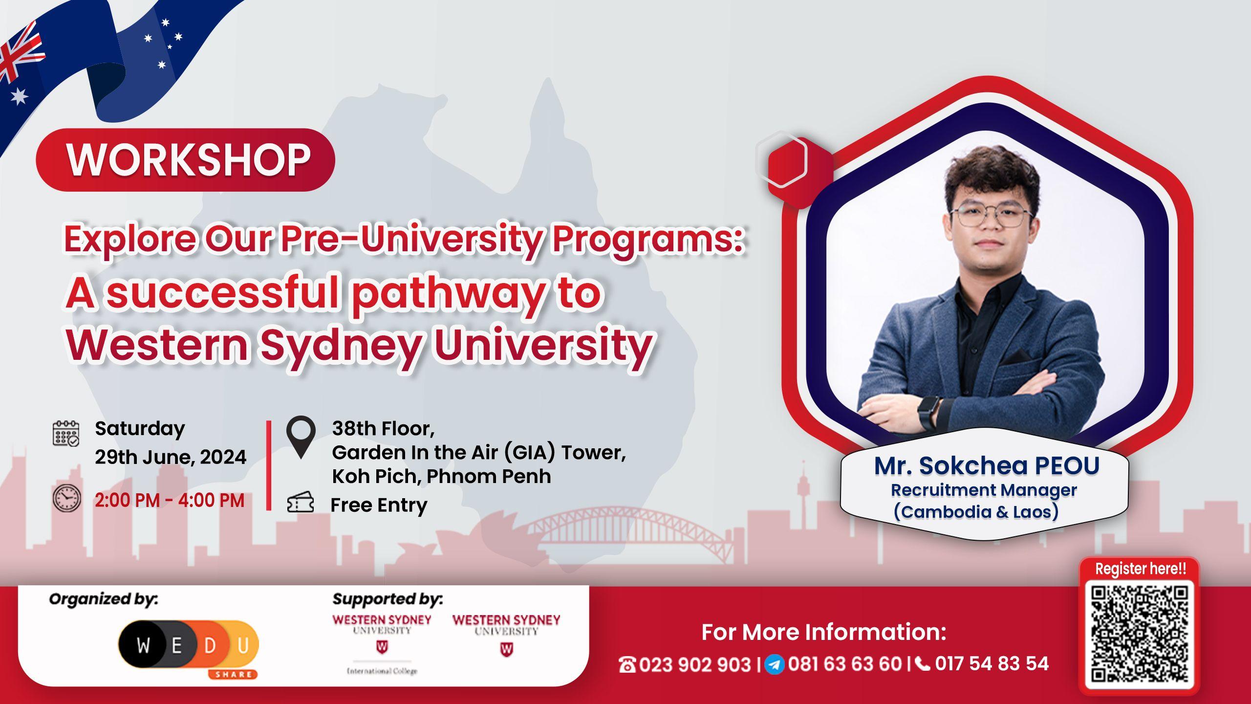 [Workshop] | Explore our Pre-University Programs, a Successful Pathway, to Western Sydney University