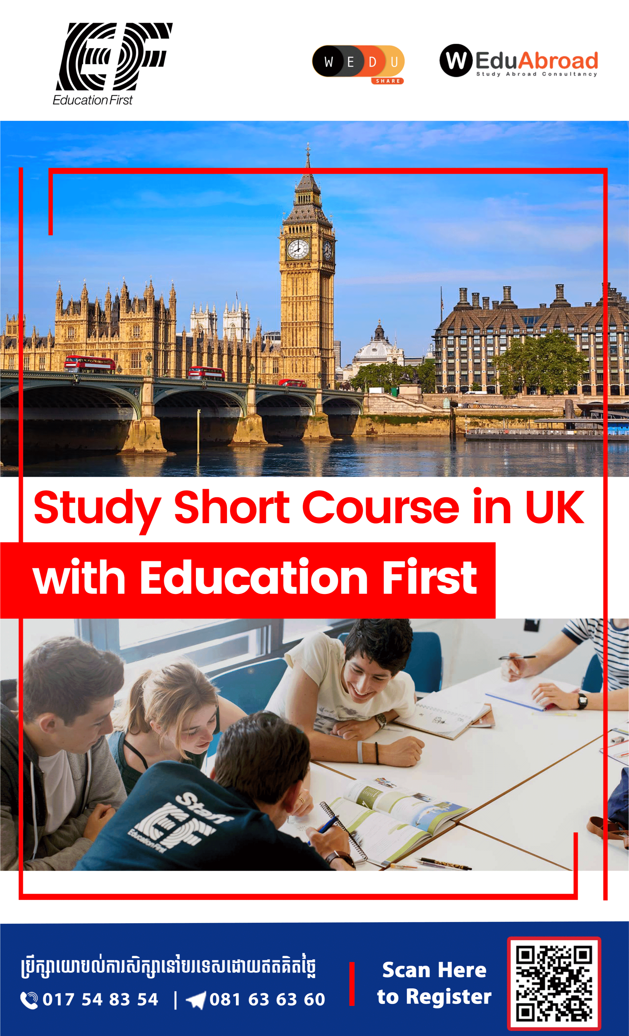 Study Short Course in UK with Education First Flyer